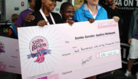 Sonke walks for Sisters with Blisters
