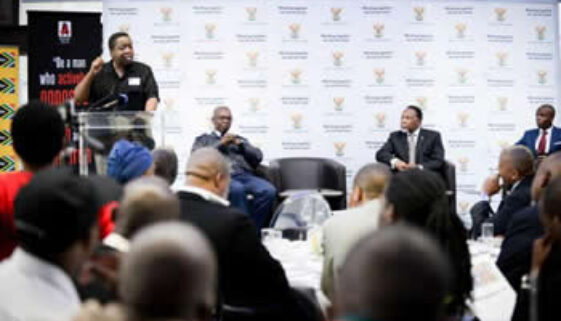 Bafana Khumalo speaks at the Brothers for Life Dialogue