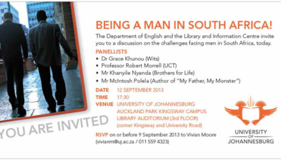 Invitation: Being a Man in South Africa