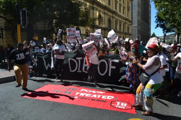 Sonke and partners march on parliament in support of TAC’s TB campaign