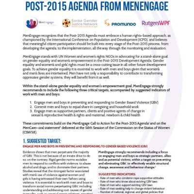 MenEngage 2015 Agenda