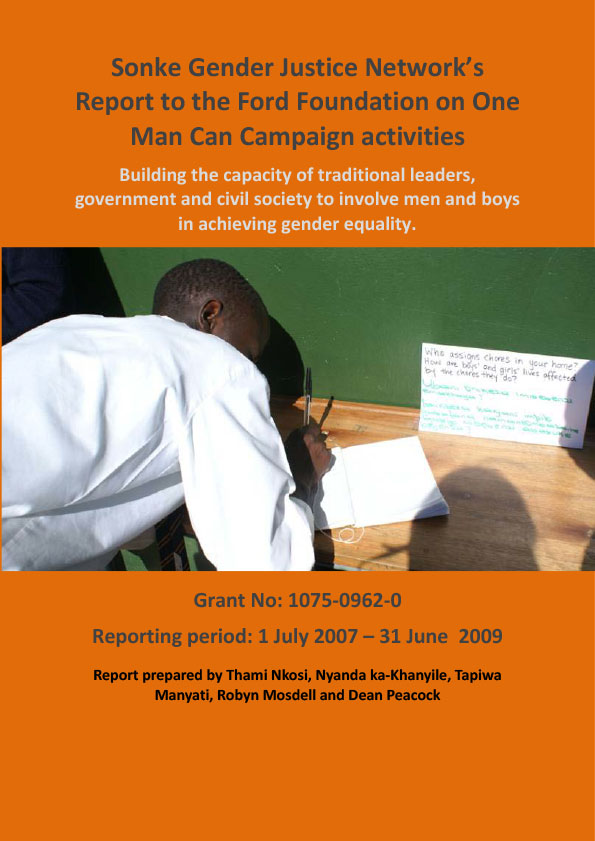 Sonke report on FF funded One Man Can Campaign 2007-2009