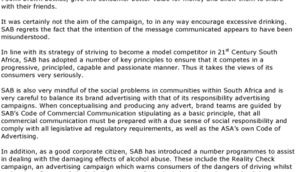 SAB discontinues Grootman of Laaitie ad campaign