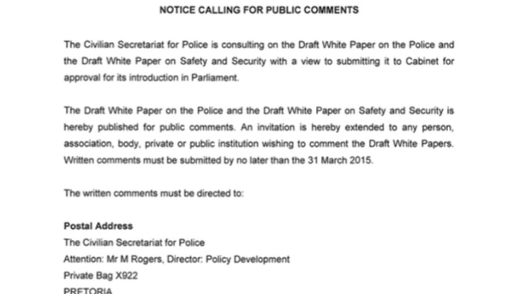 White Paper on Safety and Security 2015