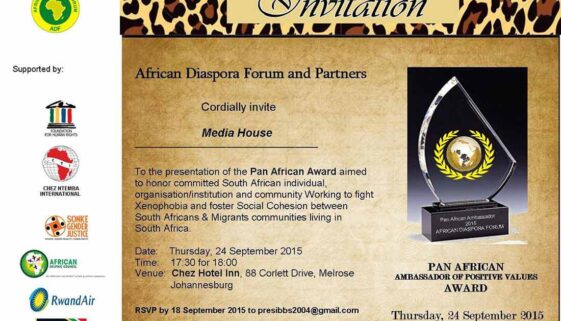 The Pan African Ambassador of Positive Values Award 2015