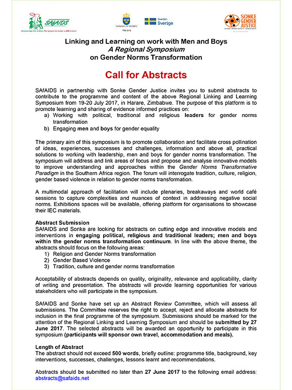 Regional Symposium Call For Abstracts