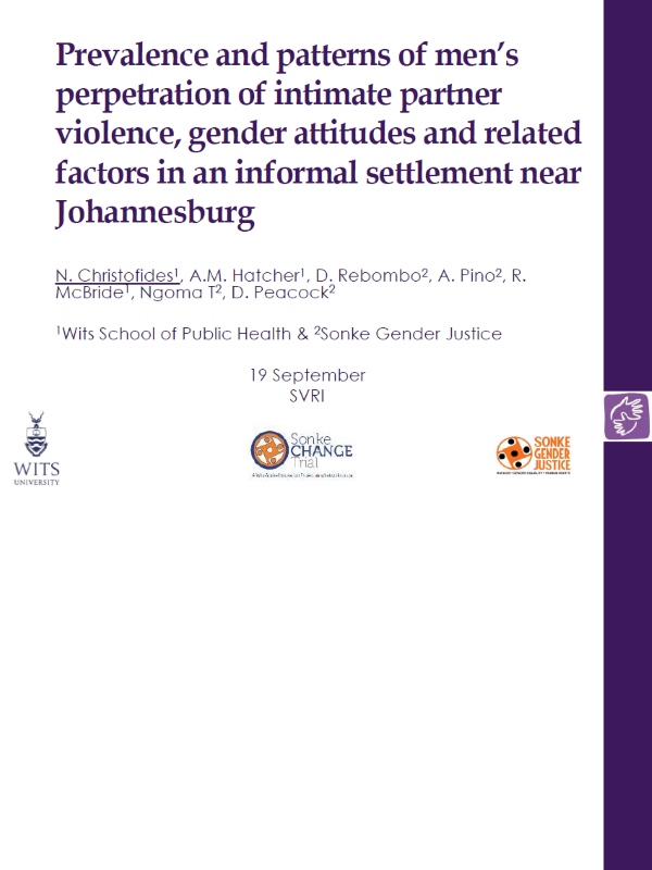 Prevalence Patterns Mens Violence