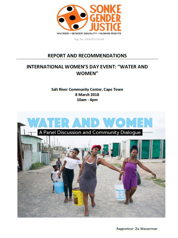 Water Women Workshop Report