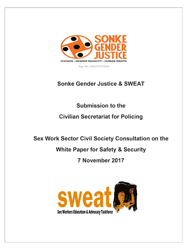 Sex Work Sector Civil Society Consultation