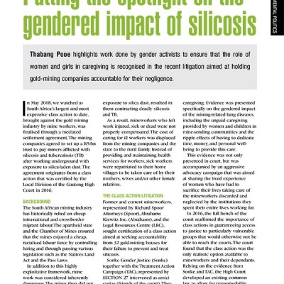 Spotlight Gendered Impact Silicosis