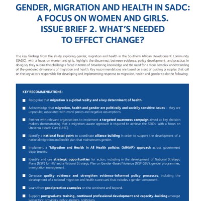 Gender Migration Health SADC 2