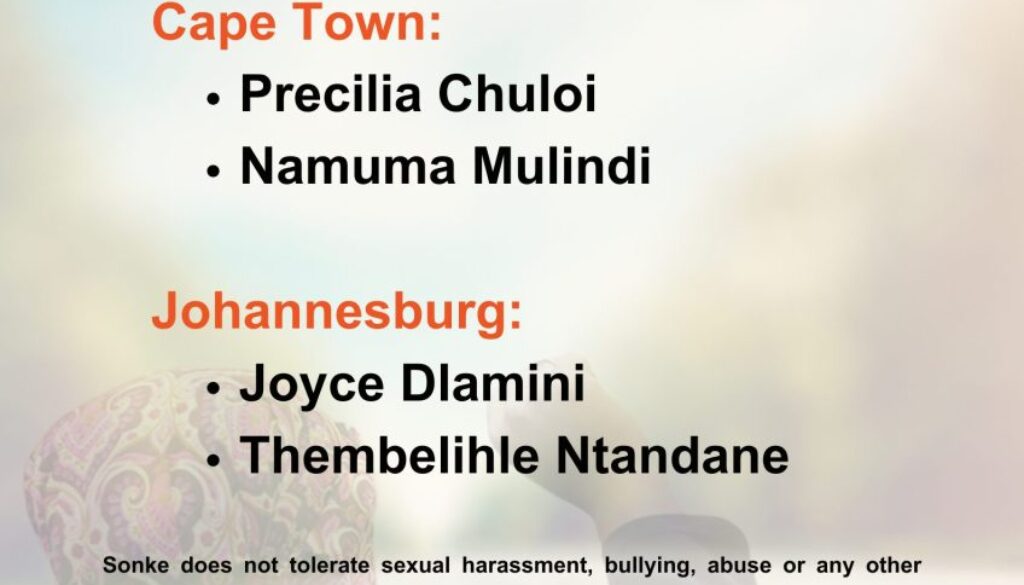 SONKE SH Support Team members