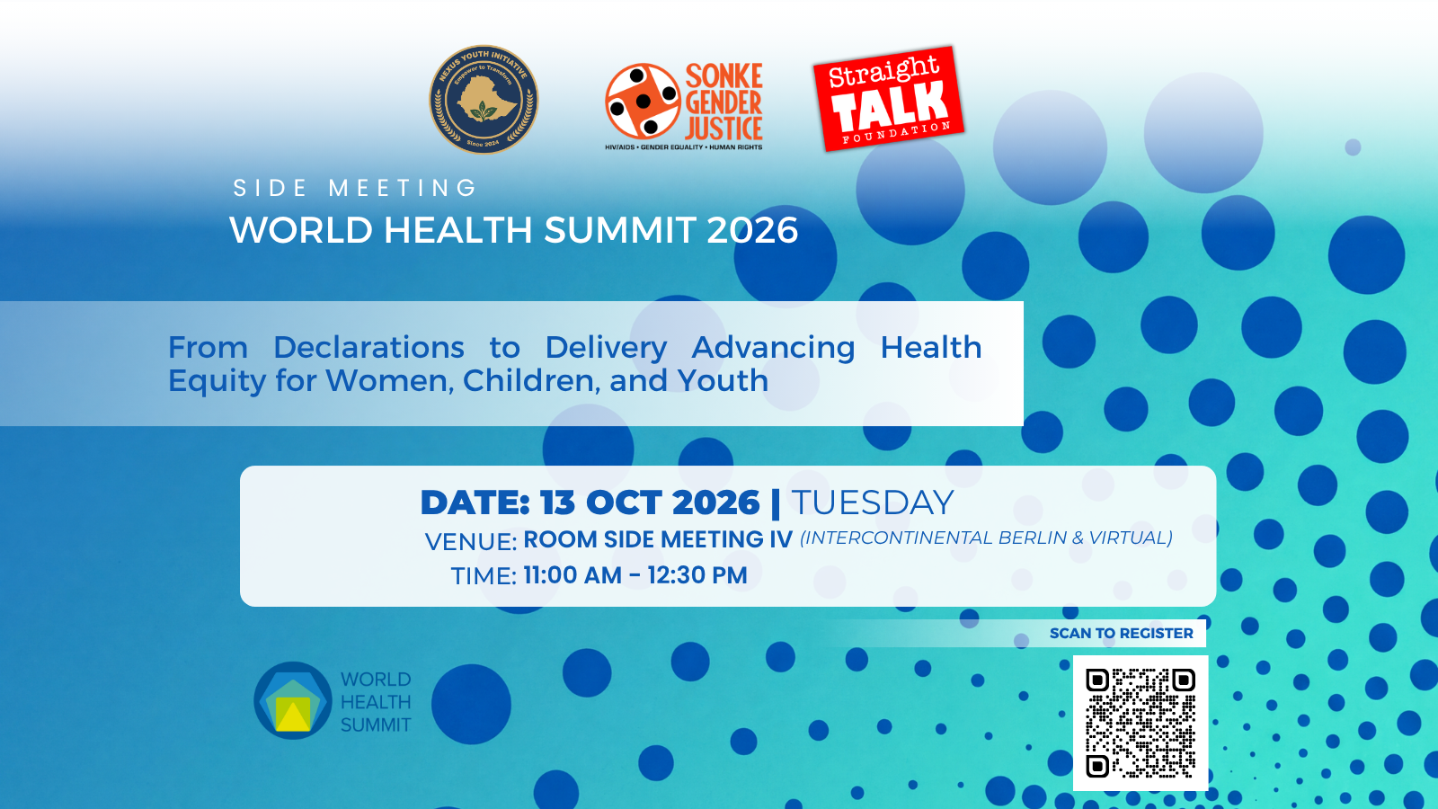 Join us at the World Health Summit 2026 for a Side Event